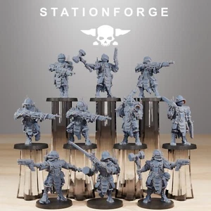 Miniature Stationforge - Scavenger Frontliners Fanteria - 28mm Tabletop - Bild 1 von 10