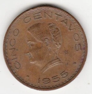 1955 | Mexico | 5 Centavos | ESTADOS UNIDOS MEXICANOS | KM# 424 | XF Choice - Picture 1 of 2
