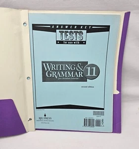 Writing & Grammar 11 Second Edition BJU Test KEY - Picture 1 of 5