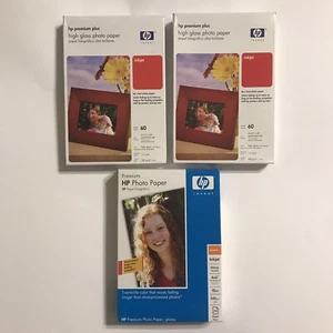 Bundle Of HP Photo Paper, 220 Sheets Total, 4X6, Inkjet, New SEALED - Picture 1 of 7