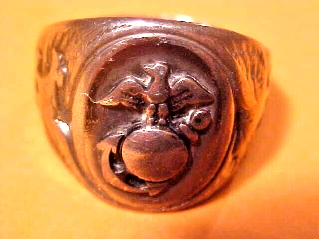 US Marine Corps .925 Sterling Silver Ring Size 10 Foto 1 de 4