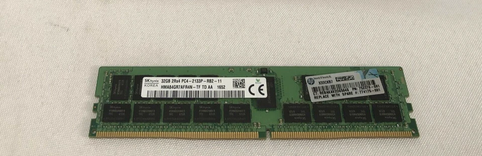  728629-B21 HPE 32GB (1x32GB) Dual Rank x4 DDR4-2133 CAS-15-15-15 Memory Module - Image 1 of 1