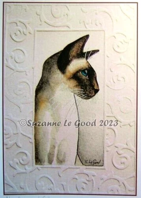 Siamese cat art print limited edition from original painting by Suzanne Le good - Image 1 of 2