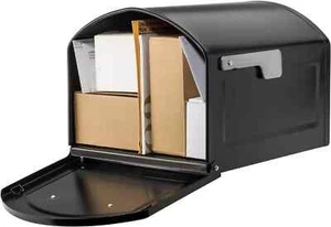 Architectural Mailboxes Centennial MailBox Extra Large Black Silver Handle/Flag - Picture 1 of 5