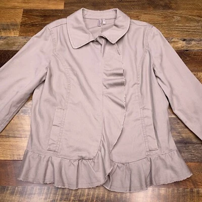 Caslon Cotton Jacket Medium Gray Casual - Image 1 of 4