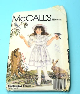 Vtg McCalls Pattern 8820 Enchanted Forest Girls Dress and Veil Sizes 10 12 14 FF - Picture 1 of 2