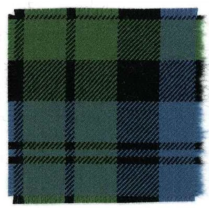 CORRECT 100% WOOL CAMPBELL TARTAN 4 CANADIAN ARMY LORNE SCOTS REGIMENT CAP BADGE - Picture 1 of 2