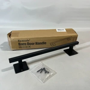 Homode 12 Inch Sliding Barn Door Handle Matte Black Iron Steel Pull New Nos - Picture 1 of 4