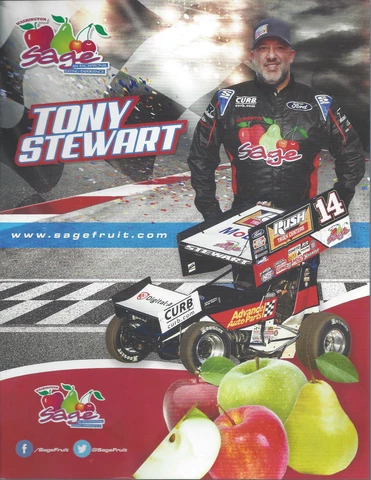 2020 TONY STEWART "SAGE FRUITS " #14 SPRINT CAR POSTCARD Cover
