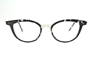 Authentic Face a Face JOLIE 2 COL. 6513 48mm Black Marble White Cat Eye Italy - Picture 1 of 6
