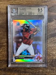 2017 1st Bowman Chrome Jazz Chisholm Jr. Silver Refractor /499 BGS 9.5 RARE SSP - Picture 1 of 3