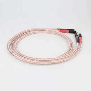 Pair 24K Gold Plated RCA Plug 7N OCC Copper Hi-Fi Audio Signal Interconnect Wire - Picture 1 of 8