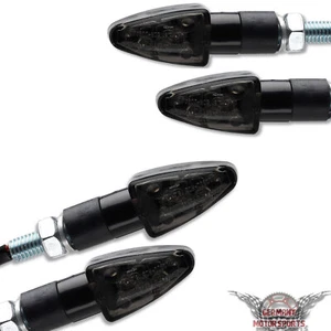 4 x LED Miniblinker Motorrad Blinker Wizzard vorn hinten 2 Paar schwarz kurz 12V - Bild 1 von 6