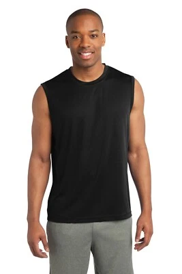 Camiseta Sport-Tek Para Hombres Sin Mangas Dri-Fit Absorbe Humedad Músculo M-ST352 Foto 1 de 3