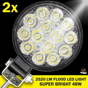 2 paquetes de luces LED de trabajo luces de punto de inundación para camión todoterreno tractor ATV redondo EE. UU. - Imagen 1 de 10