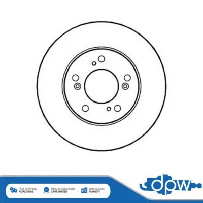 El disco de freno delantero DPW se adapta a Honda CR-V 1997-2002 HR-V 1999-2005 Prelude 1997-2000 Foto 1 de 4