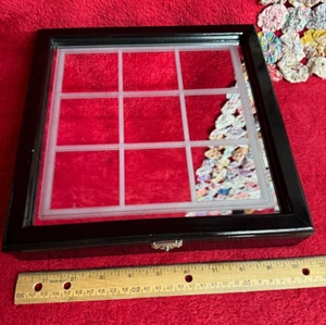 Mirror Tic Tac Toe Brett/Koffer mit Milchglas Spielfiguren - Bild 1 von 11