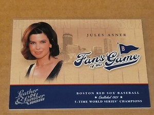 2004 Donruss Leather & Lumber Jules Asner Fans Of The Game Insert Nmmt