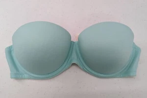 Victoria's Secret PINK Bra 34B Mint Green Push Up Strapless-READ - Picture 1 of 6
