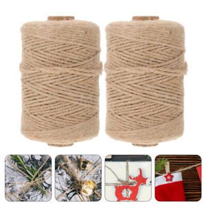  2 Rolls Packaging Jute Twine Party Jute Rope Decorative DIY Craft Rope
