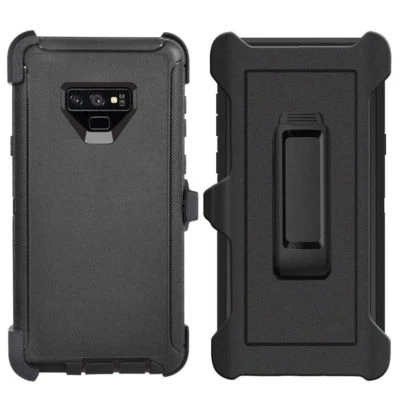 Black For Samsung Galaxy Note 9 Shockproof Defender Case Cover With Belt Clip
