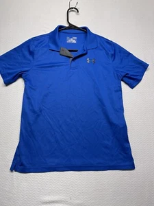 Camisa polo Under Armour azul manga corta juvenil grande - Imagen 1 de 3