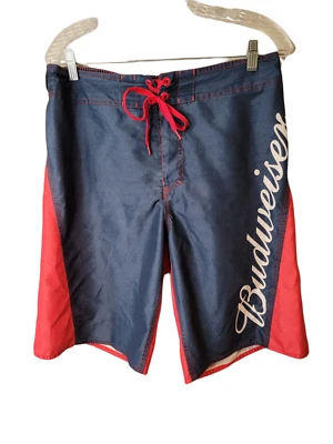 Budweiser Medium Men's Swim Trunks Red Blue  - Image 1 of 4