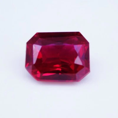 Certified 4.75 Ct Natural Red Ruby Radiant Cut Loose Gemstone - Image 1 of 4