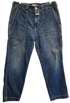 Pantalones de mezclilla italianos CERRADOS Tony tiro alto relajados para mujer talla 30 recortados cargo Foto 1 de 4