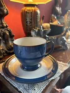Denby Boston blue cups and saucers - Picture 1 of 5