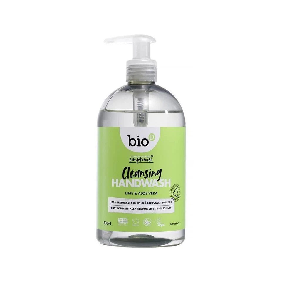 Bio-D Cleansing Lime and Aloe Vera Hand Wash 500ml - 2 Pack - Image 1 of 1