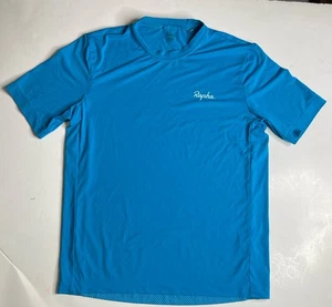 Rapha Commuter Reflective Shirt Mens Sz M Blue Short Sleeve Cycling - Picture 1 of 8
