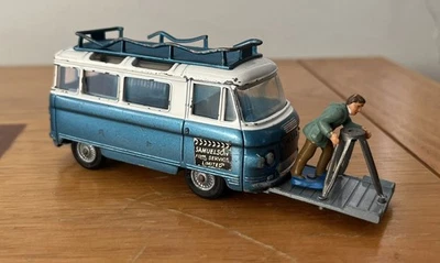 Vintage Corgi Toys - Commer Bus 2500 Series - opening rear doors - blue - image 1 of 4