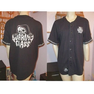 Camisa sin mangas incompleta clase acechando talla L botón segador alambre de púas calavera grunge - Imagen 1 de 8