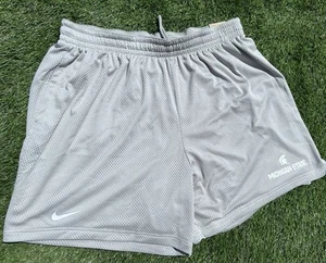 Size XXXXL Nike Michigan State Spartans Mid Thigh Loose Fit Mesh Dri-FIT Shorts - Picture 1 of 11