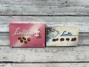 Vintage Linette Milchschokolade & überzogene Nuss lesen PA LEER Werbeboxen Posten - Bild 1 von 13