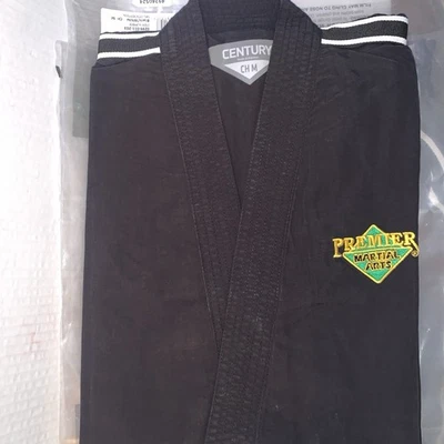Premier Martial Arts Mixed COMPLETE SET TOP BOTTOM Black/White Size Child Medium - Image 1 of 4