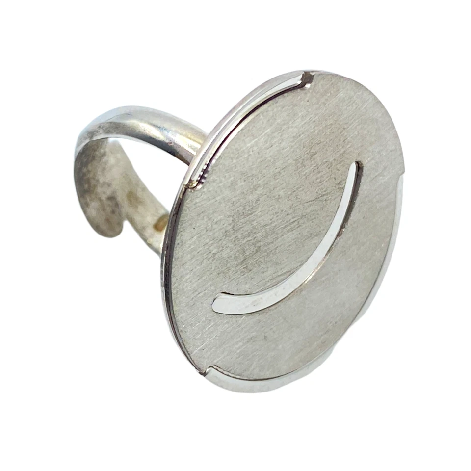 Anello Tondo Piatto Satinato in Argento 925 - Immagine 1 di 1