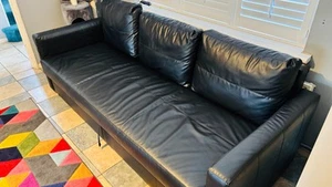 IKEA 3 Seat Double Sofa Bed with Storage - Friheten Black - Picture 1 of 8