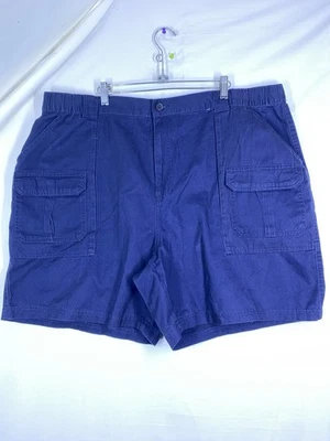Croft & Barrow Cargo Shorts Mens Size 44 Blue Multi Pocket Hiking Camp Khaki USA - Image 1 of 4