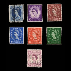 Gran Bretagna, Scott 292 308, Elizabeth, incompleto, 1952-1954, usato, 110976 - Foto 1 di 2