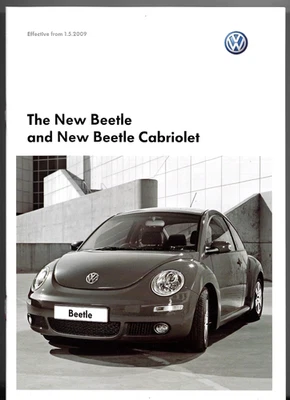 Volkswagen Beetle Specifications 2009-2010 UK Market Brochure Hatch & Cabriolet - Image 1 of 2