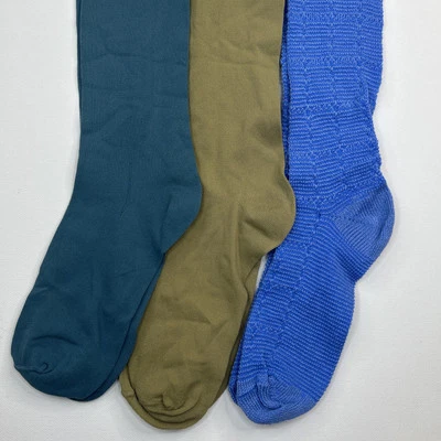 VTG Dress Socks 8.5-11 Lot 3 Pack Pair Creslan Blend 80s 90s USA Made Multi - Image 1 of 4