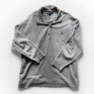 Polo Ralph Lauren Vintage Pullover Herren 2XB Grau Quarter Zip Pony Langarm - Bild 1 von 17