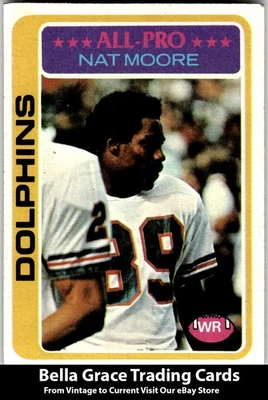 1978 Topps #440 Nat Moore Miami Dolphins NFL Football - Image 1 of 2
