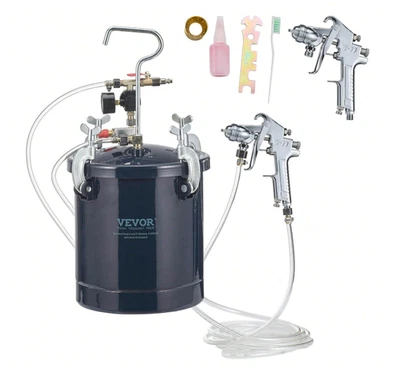 Spray Paint Pressure Pot Tank, 10L/2.5gal Air Paint Pressure Pot, 1.5mm+4mm Two - Image 1 of 4