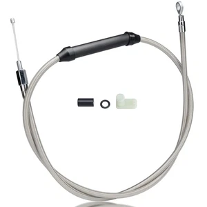 MoKitDora 63-1/4" Sportster Clutch Cable Stainless Steel Braided Clutch Line ... - Picture 1 of 7