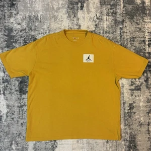Mens Nike Jordan Flight Essentials Oversized Graphic T Shirt Mustard Yellow M  - Picture 1 of 4