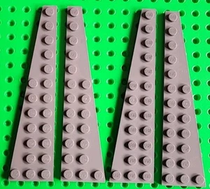LEGO Dark Grey Plates Bundle 3x12 Wedge Angled Corner 47398 47397 x4 Pieces Lot - Picture 1 of 3