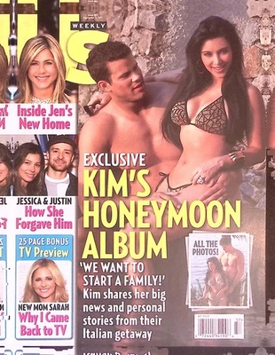 US WEEKLY 9-12-11  KIMS HONEYMOON ALBUM  JUSTIN & JESSICA  B2067 - Image 1 of 4